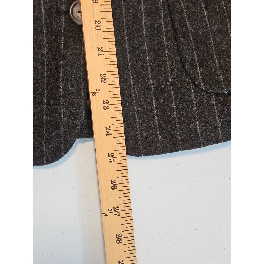 Banana Republic Wool Cashmere Blazer Women’s 10 Charcoal Gray Pinstripe Jacket - Picture 7 of 8